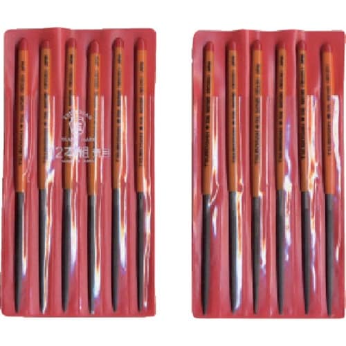 ツボサン 組ヤスリ 12本組 楕円 荒目