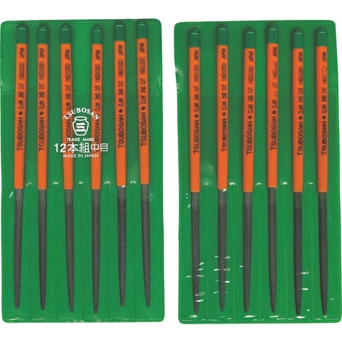 ツボサン 組ヤスリ 12本組 ハマグリ 中目