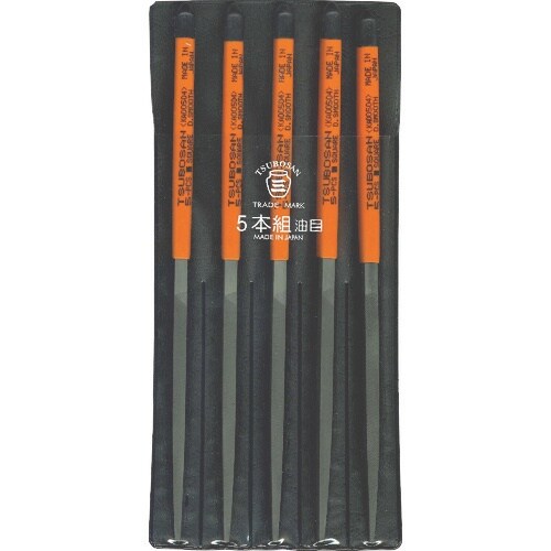 ツボサン 組ヤスリ 5本組 角 油目