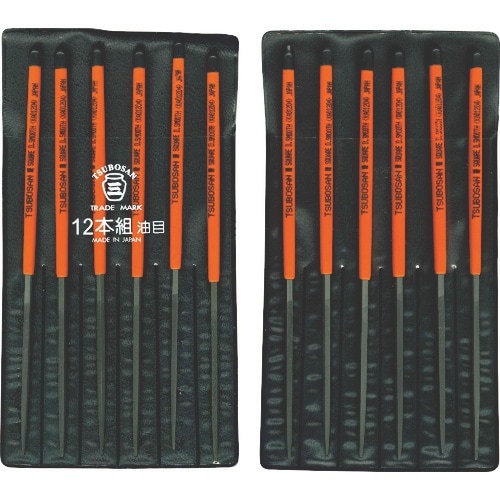 ツボサン 組ヤスリ 12本組 角 油目