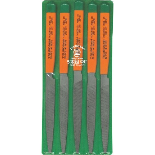 ツボサン 組ヤスリ 5本組 刀刃 中目