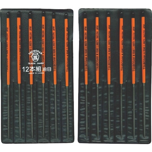 ツボサン 組ヤスリ 12本組 丸 油目