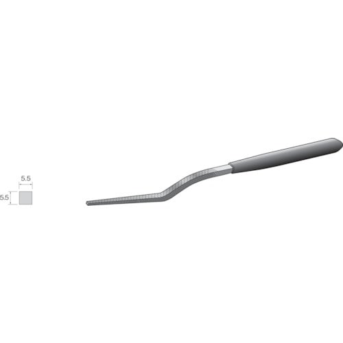 Minimo コテヤスリ クランク型 中目 角