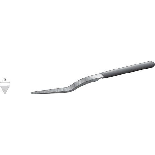 Minimo コテヤスリ クランク型 中目 三角