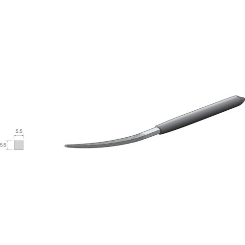 Minimo コテヤスリ 舟型 細目 角