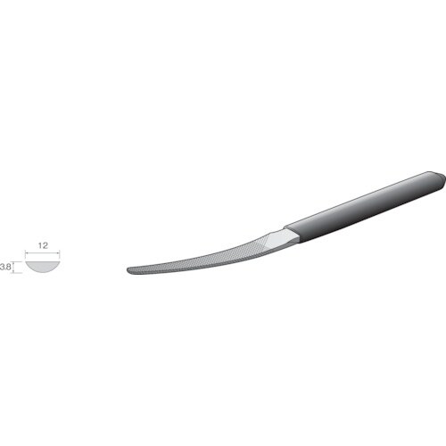 Minimo コテヤスリ 舟型 中目 半丸