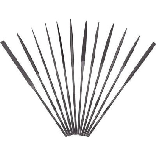 ツボサン 精密ヤスリ 12本組 三角 #3(#6よ