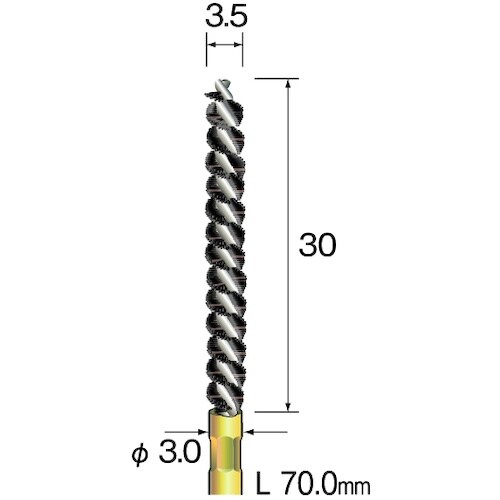 Minimo スパイラルホールブラシ 真鍮 Φ3.