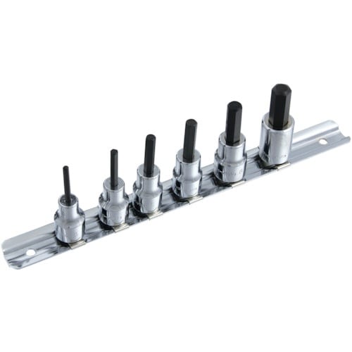 スエカゲ 3/8DR.6PC.ヘックスビットソケッ