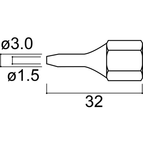 白光 ロングノズル 1.5mm