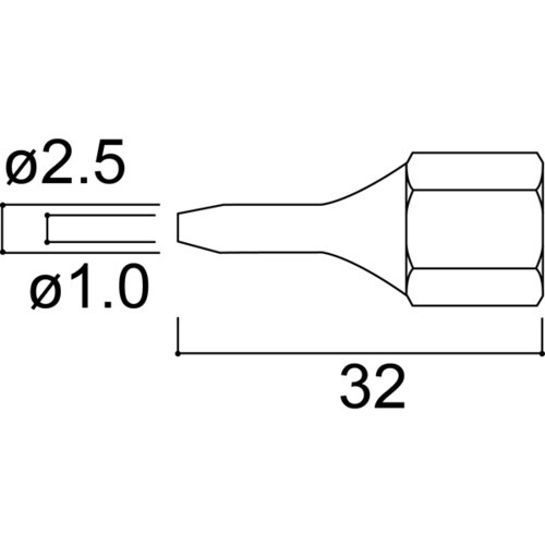 白光 ロングノズル 1.0mm