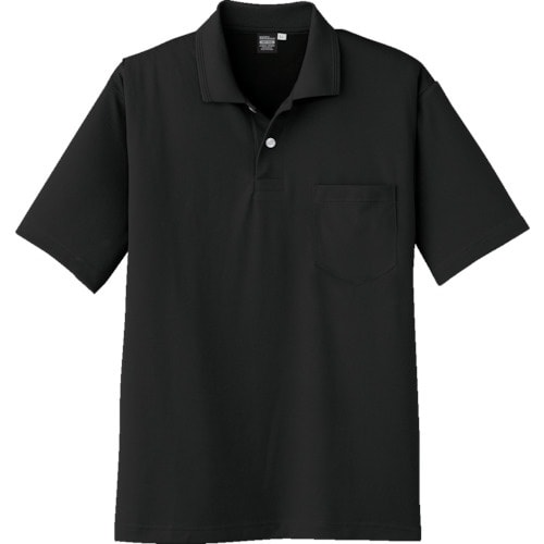 コーコス 吸汗速乾冷感半袖ポロシャツ ブラックL