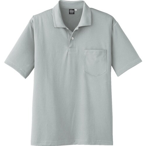 コーコス 吸汗速乾冷感半袖ポロシャツ シルバーL