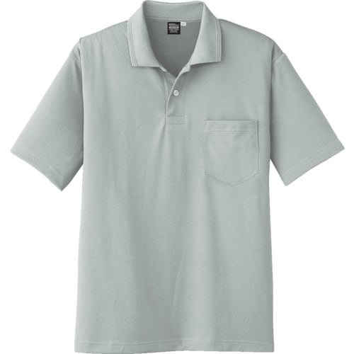 コーコス 吸汗速乾冷感半袖ポロシャツ シルバーM