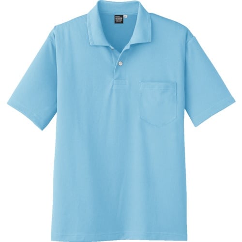 コーコス 吸汗速乾冷感半袖ポロシャツ サックスM