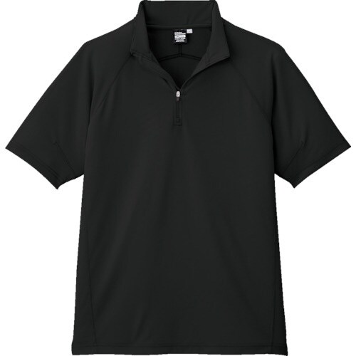 コーコス 半袖ジップアップA−2667 13ブラッ