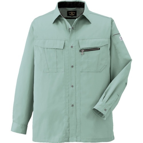 コーコス 長袖シャツA−4458 9 FグリーンM