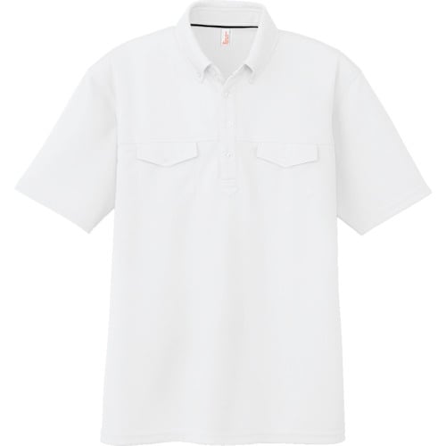 コーコス 半袖BDポロシャツAS−557 0 ホワ