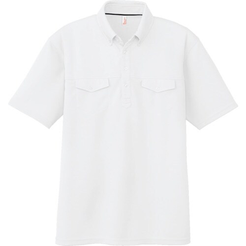 コーコス 半袖BDポロシャツAS−557 0 ホワ