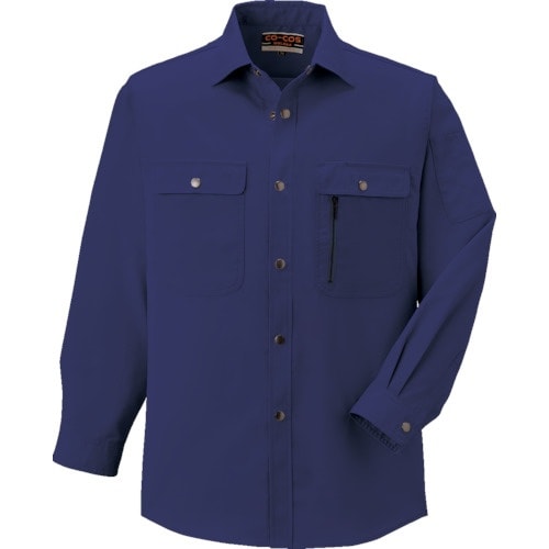 コーコス 長袖シャツH−198 1 ネイビー M