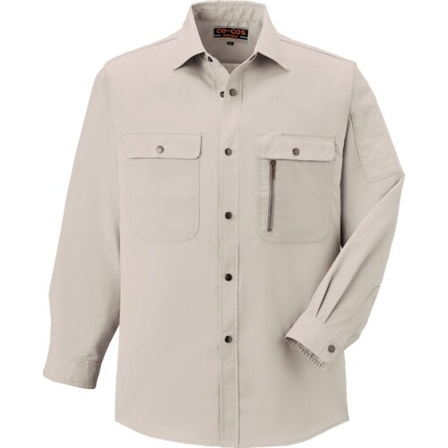 コーコス 長袖シャツH−198 3Sグレー SS