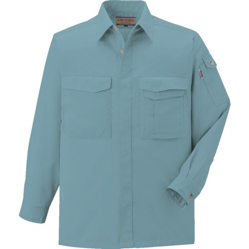 コーコス 長袖シャツJ−568 6 Pブルー 4L