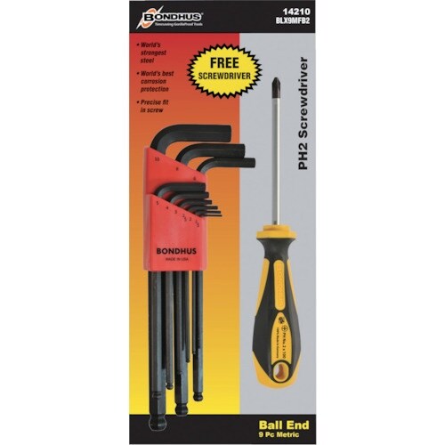 BONDHUS 六角Lレンチ プロガード9本組&+