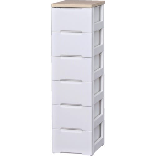 IRIS 250128 ウッドトップチェスト 6段