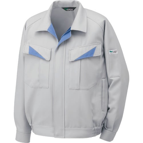 ミドリ安全 帯電防止 裏綿 ブルゾン シルバーグレ