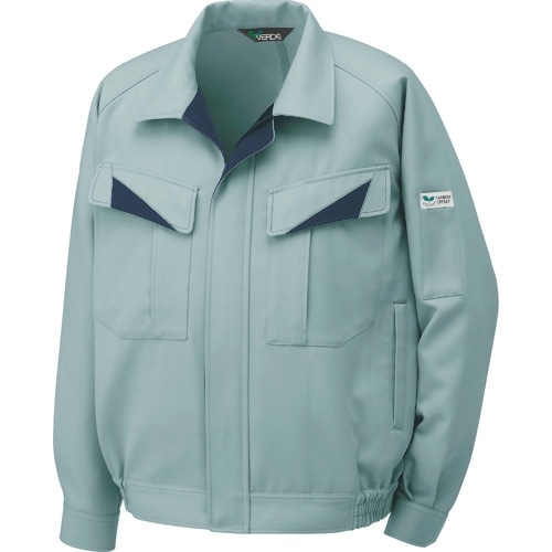 ミドリ安全 帯電防止 裏綿 ブルゾン グリーン 4