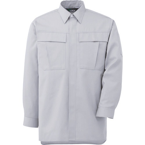 ミドリ安全 春夏 長袖シャツ シルバーグレー 4L