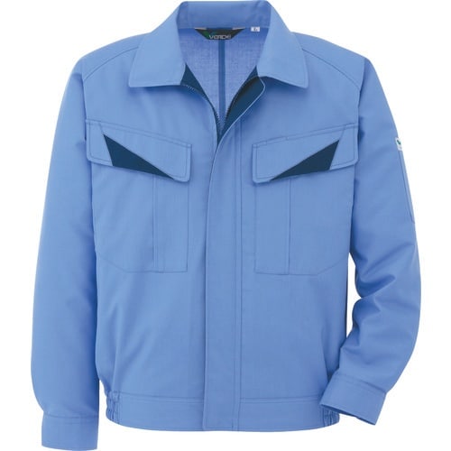 ミドリ安全 春夏 男女ペア長袖ブルゾン ライトブル