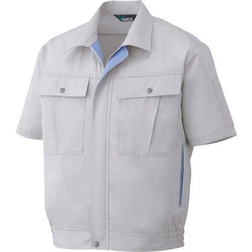 ミドリ安全 春夏 半袖ブルゾン シルバーグレー L