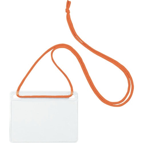 OP 簡易吊り下げ名札 名刺サイズ 橙 (10枚入