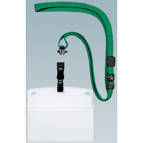 OP 吊り下げ名札 脱着式 特大サイズ 緑 (10