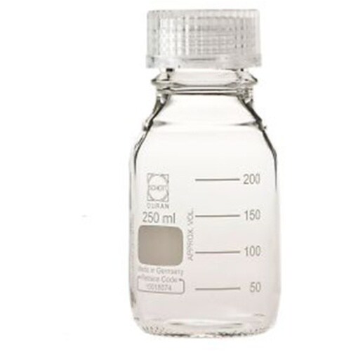 AS ねじ口瓶丸型白 透明キャップ付250ml