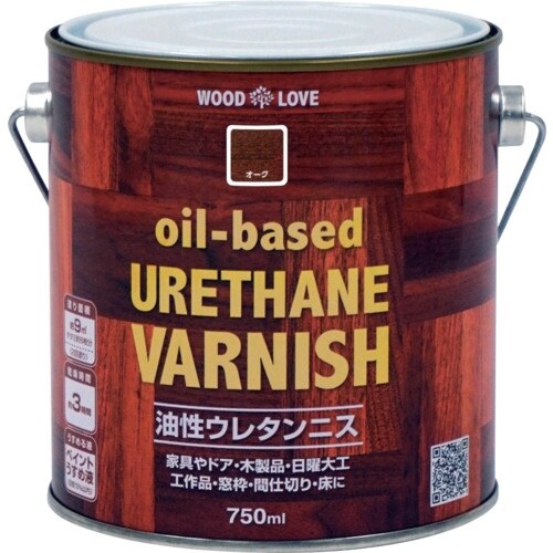 ニッぺ 油性ウレタンニス 750ml オーク 30