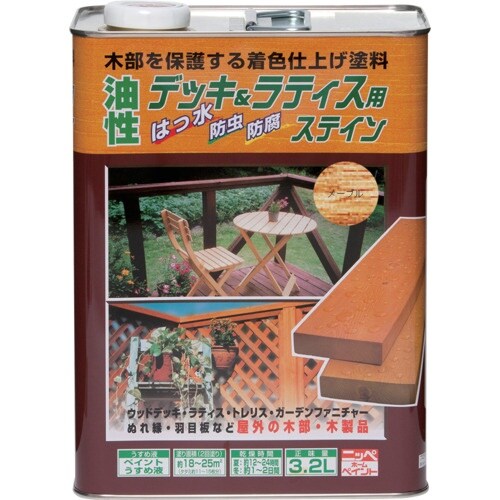 ニッぺ 油性デッキ&ラティス 3.2L メープル