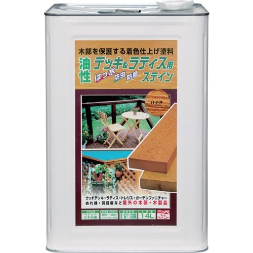 ニッぺ 油性デッキ&ラティス 14L けやき HU