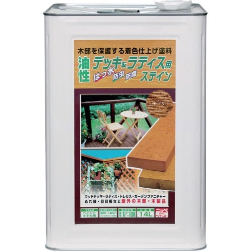 ニッぺ 油性デッキ&ラティス 14L チーク HU