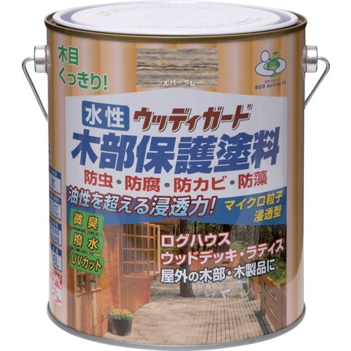 ニッぺ 水性ウッディガード 1.6L シルバーグレ