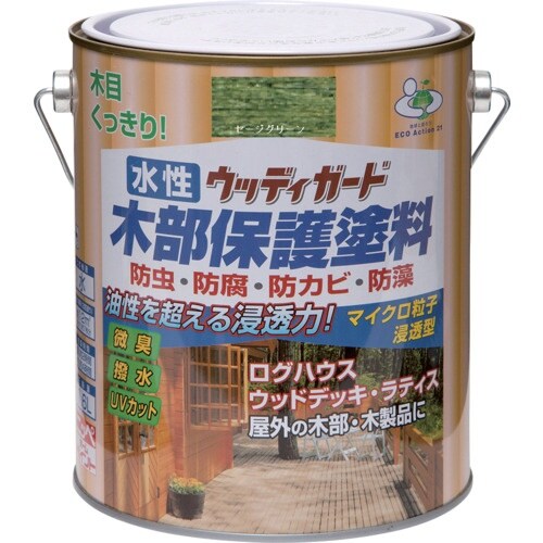 ニッぺ 水性ウッディガード 1.6L セージグリー