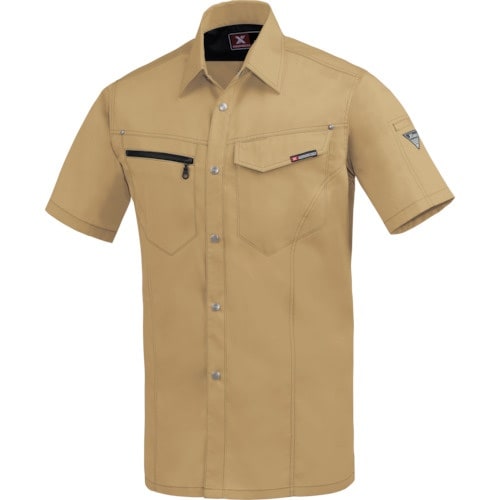 XEBEC 半袖シャツ1632−81−S キャメル