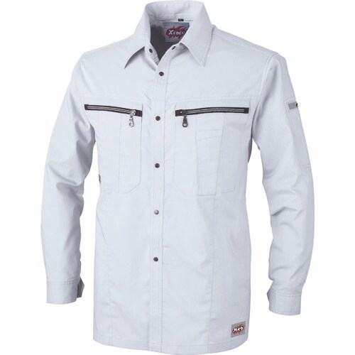 XEBEC 長袖シャツ8893−22−4L シルバ