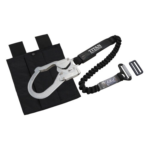 伸縮ストラップ式補助ロープ黒