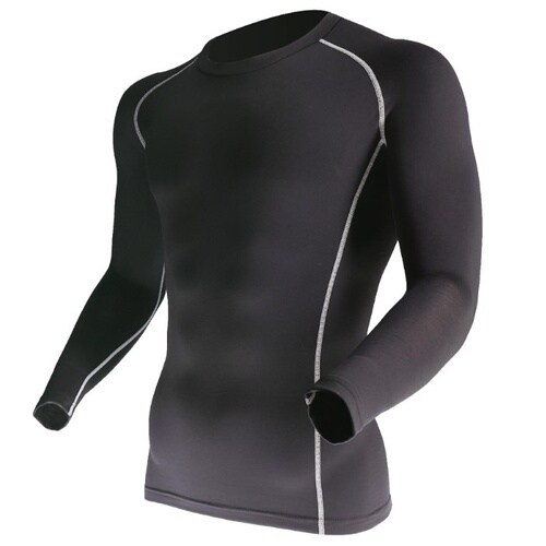 JW−174 黒 S ストレッチ クルーネック