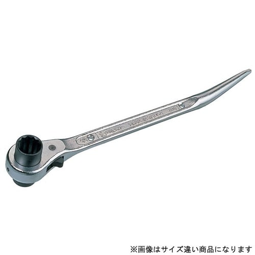曲りシノ付両口ラチェットレンチ