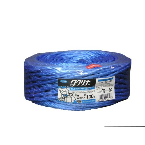 M−117ブルー PSロープ 6mmx100m