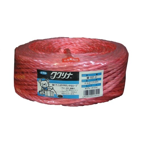 M−117レッド PSロープ 6mmx100m