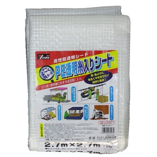 PE透明糸入りシート